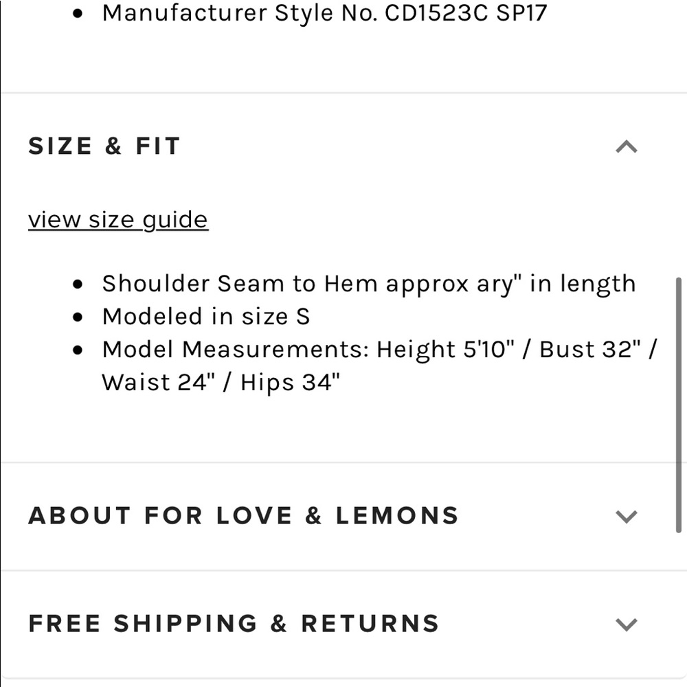 NWT For Love & Lemons Limonada Dress - Picture 5 of 6